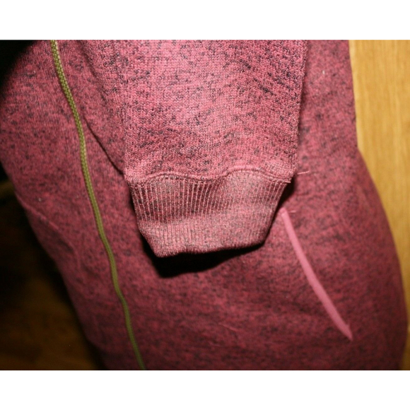 RENEGADE CLUB WOMEN'S HOODIE JACKET SZ XL LS ZIP FRONT BURGANDY NWOT - Picture 5 of 7
